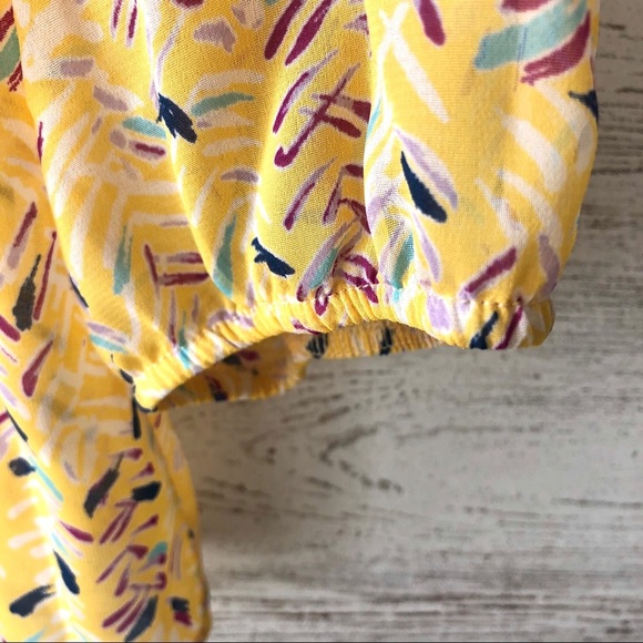 PAPERMOON Stitchfix Sheer Abstract Print Blouse S - Picture 3 of 8